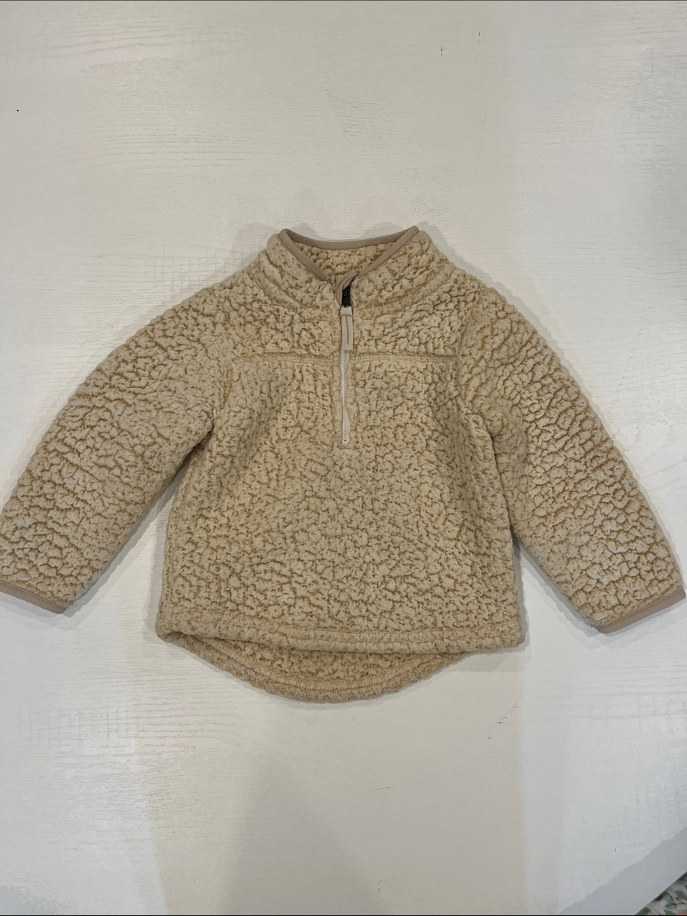 wonder nation Cream Plush Sherpa Half-Zip Pullover